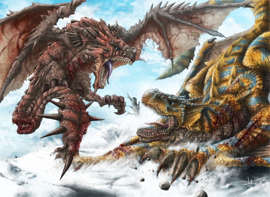 Tigrex vs. Rathalos Rathalos_vs_tigrex_by_terekjet