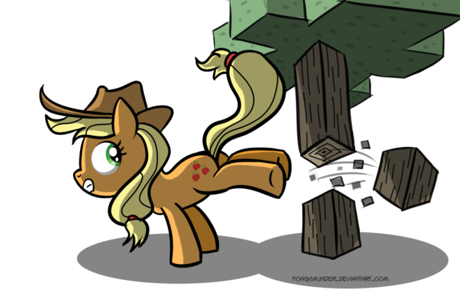 Kvetha Fricaya, je me présente: 86016_minecraft_applejack_applejack_accidentally_the_tree_display