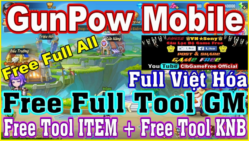 GunPow Mobile VH - Free Full Tool GM - Free Full All -Free Tool ITEM +Kim Cương Rv29