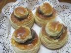 bouchées en croûte garnies aux champignons rosés.photos. Bouchees_en_croute_garnis_de_champignons_roses_014