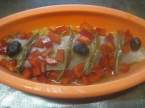 Filet de poisson. tomates. poivron. pâtes.anchois. + photos. Filet_de_poisson_tomates_poivron_p_tes_anchois_micro_ondes_009