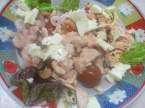 Salade garnie, saumon, tomates, fromage, basilic.photos. Salade_garnie_saumon_tomates_fromage_basilic_photos_002
