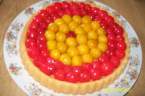 Tarte aux bigarreaux et mirabelles sans cuisson. + photos. Tarte_aux_cerises_et_mirabelles_rapide_003