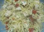 Spaghettis au poulet.photos. Spaghettis_aux_cubes__la_viande_de_poulet_008