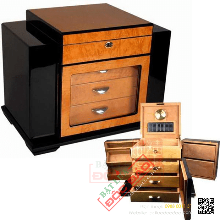 Hộp bảo quản xì gà, tủ xì gà Humidors ap007 chính hãng 1452244088-tu-bao-quan-xi-ga-tu-giu-am-xi-ga-humidor-ap-0077-1