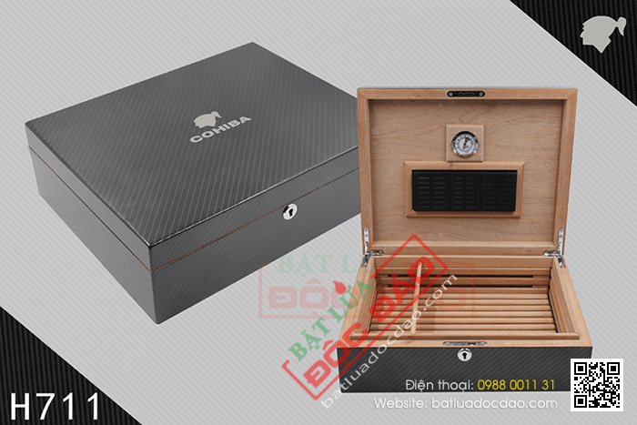 Hộp, tủ đựng xì gà Cohiba cao cấp H711 (quà tặng sếp nam) 1463714961-hop-dung-xi-ga-hop-bao-quan-xi-ga-hop-hop-giu-am-xi-ga-hop-giu-am-cigar-h711-1