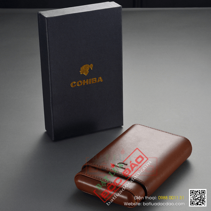 Quà tặng cao cấp cho sếp, hộp gỗ đựng xì gà 4 điếu màu nâu Cohiba C4001 1473215983-bao-da-xi-ga-bao-da-dung-cigar-cohiba-loai-4-dieu-4001-phu-kien-cigar-5