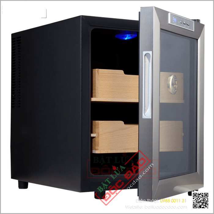 Tủ cắm điện bảo quản xì gà 2 tầng mini Vinocave (miễn phí giao hàng) 1510730965-tu-bao-quan-xi-ga-mini-cam-dien-2-tang-3