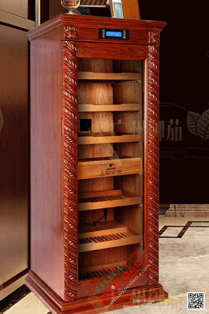 Tủ giữ ẩm cigar Cohiba CH18 gỗ sồi 7 tầng sang trọng 1533634213-tu-bao-quan-cigar-tu-dong-cohiba-ch18
