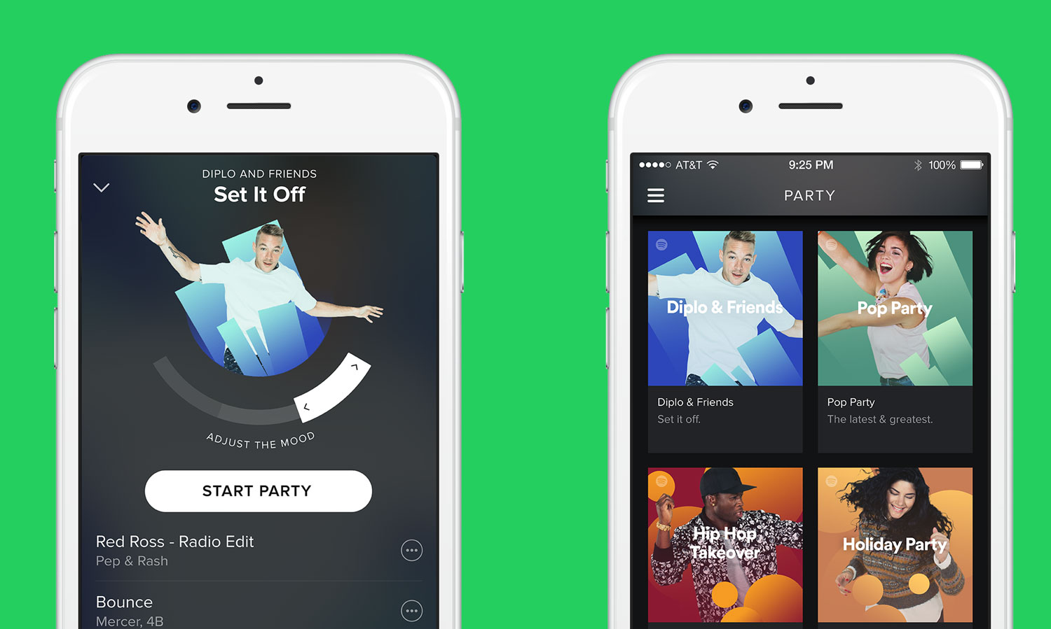 Spotify Party: Επαγγελματικά μιξαρισμένες playlists Spotify-party