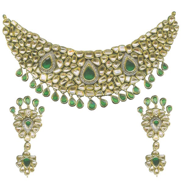 مجوهرات  هندية فخمة  Kundan_Jewelry_Set