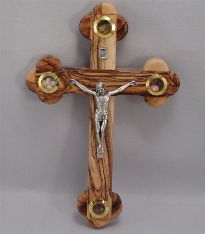 مجموعة صلبان جميلة  Wooden_cross_with_four_elements_olive_wood