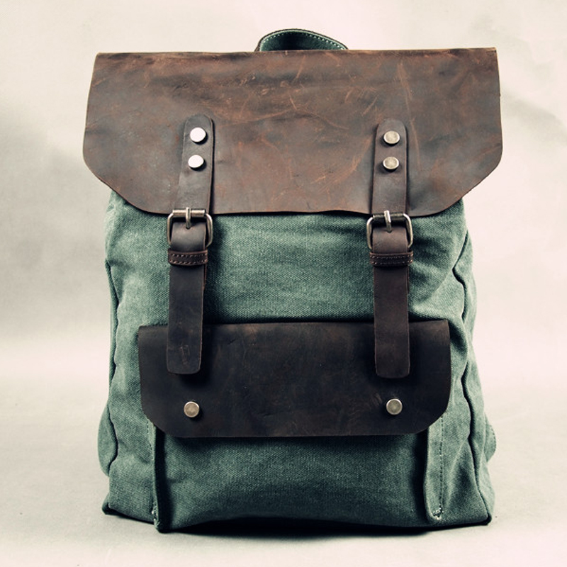 Bradrid Alric (WIP) Free-shipping-2012-new-genuine-leather-canvas-retro-punk-font-b-backpack-b-font-do-font