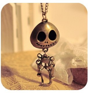 قلادات Necklaces -Min-order-10-mix-Hot-Big-eyes-UFO-alien-skeleton-head-grows-necklace-Free-Shipping