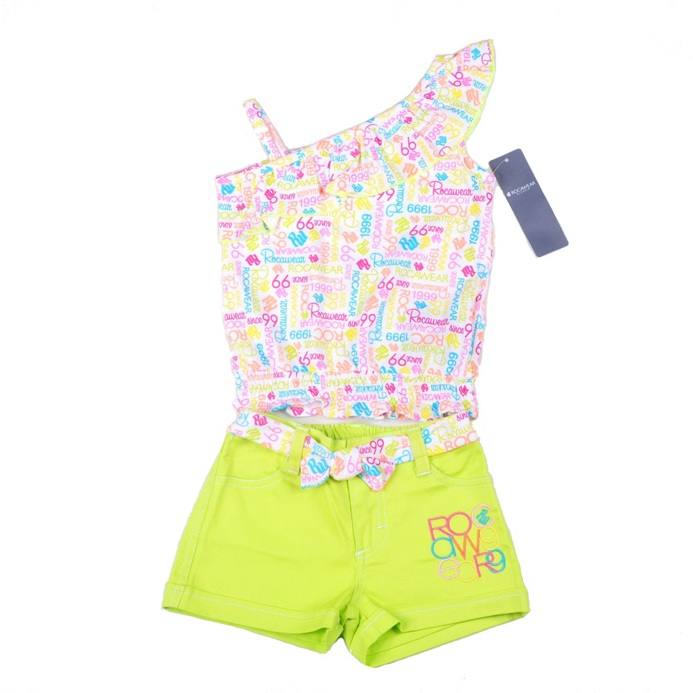 summer style 2013-Summer-New-Brand-Design-Clothes-Children-Girl-s-2PC-Sets-Leisure-Suit-One-Shoulder-Letter