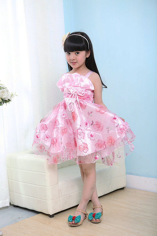 فساتين حصريه للبنوتات رووووعه EMS-DHL-Free-shipping-Kids-Girls-layers-Flowers-Lace-Strap-Summer-font-b-dress-b-font