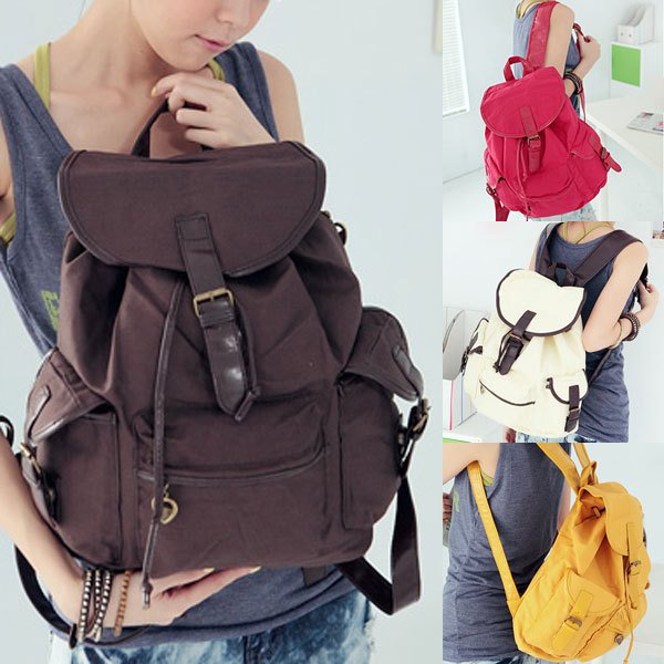 حقائب الظهر Women-New-Fashion-Cute-Canvas-Shoulder-Bag-Backpack-5-Colors-Sim-GL-WHB093