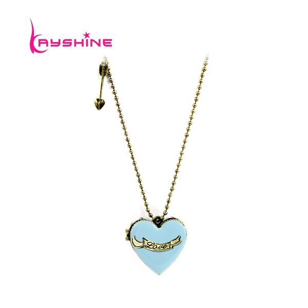 قلادات "LoVe" Fashion-Christmas-Gift-Lovely-Pink-Enamel-Box-Openable-Heart-Pendant-Necklace
