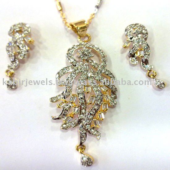  اطقم مرصعة برلنط رائعة للمناسبات Indian_artificial_diamond_fashion_jewelry_pendant