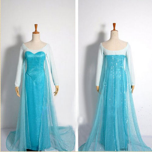 ما في حد اجمل مني انا اليسا  New-FROZEN-Princess-Snow-Queen-Elsa-Flowery-Gown-Adult-Dress-Cosplay-Costume