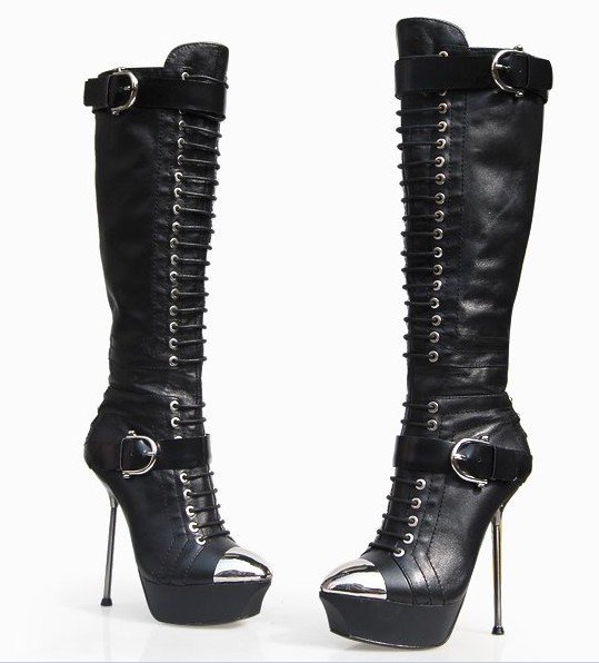 نسسقي ملابس العضو اللي قبلك ^^ Free-shipping-Lady-boots-black-leather-high-boots-with-lace-up-GL013