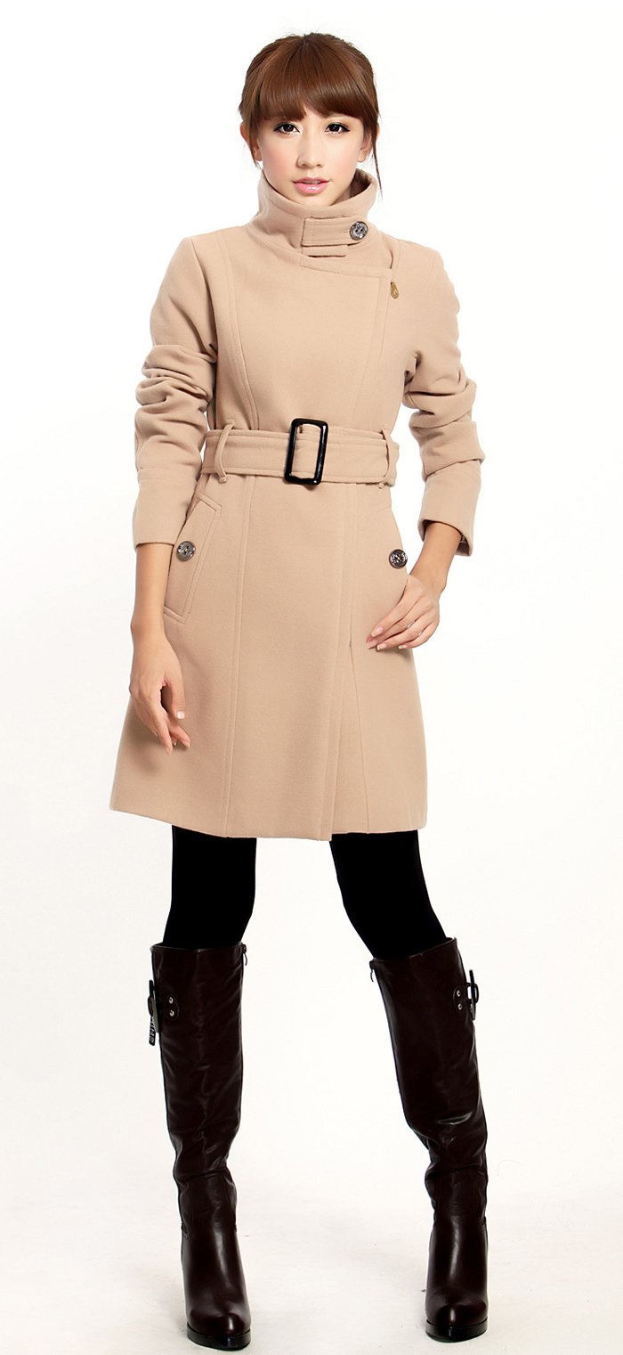 المعطف عنوان اناقة الشتاء**** Free-shipping-promotion-New-Fashion-Women-slim-long-coat-wool-coat-trench-coat-windbreaker-overcoat-winter