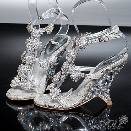 احذيه فضيه ايجننو New-Silver-Sandals-Rhinestone-Crystal-High-Heel-Women-Dress-Shoes