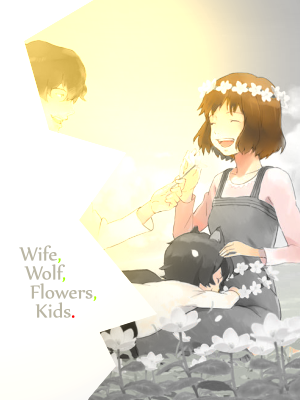 [SENTIMENTAL][CHONO - NONAME TM] Wife, Wolf, Flowers, Kids 76c0e71cbc93