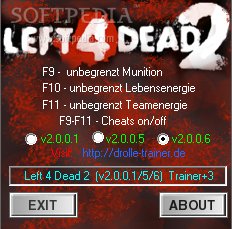 Left 4 Dead 2 +3 Trainer for 2.0.0.1, 2.0.0.5 and 2.0.0.6  Left-4-Dead-2-3-Trainer-for-2-0-0-1-2-0-0-5-and-2-0-0-6_1
