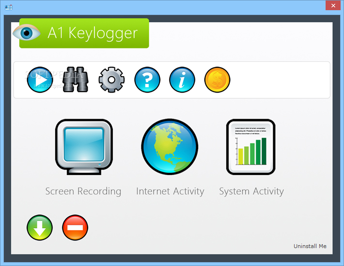 برنامج التجسس على الكمبيوتر A1 Keylogger 3.1  A1-Keylogger_1