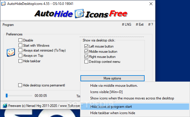 برنامج لسطح المكتب رائع يستحق التجربة AutoHideDesktopIcons 1.11   AutoHideDesktopIcons_1