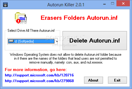 Delete AUTORUN.INF Folder in just one click!! 100% Tested & Working ★☆★ Autorun-Killer_1