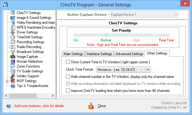 برنامج ChrisTV Lite 5.65 لمشاهدة اكثر من 800 قناة ومحطة راديو ChrisTV-Lite_6