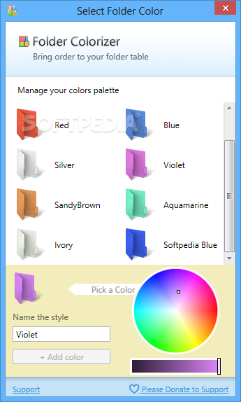 برنامج لتلوين الملفات  Folder-Colorizer_1
