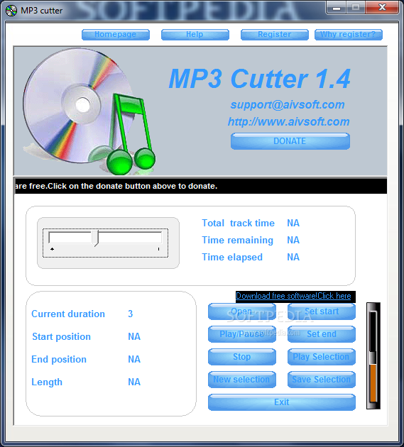 افتراضي MP3 Cutter 1.8 برنامج لتقطيع وتقسيم ملفات ال mp3 بجودة عالية  MP3-Cutter_1