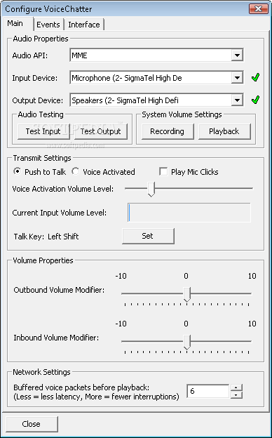 برنامج VoiceChatter 1.4.7 لتنقية الصوت في برامج المحادثة VoiceChatter_4