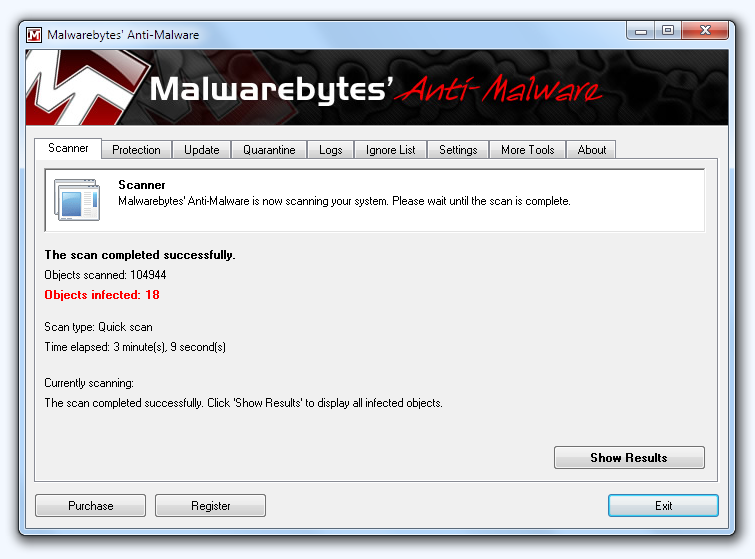 Using Malwarebytes to fully remove malware Step_110