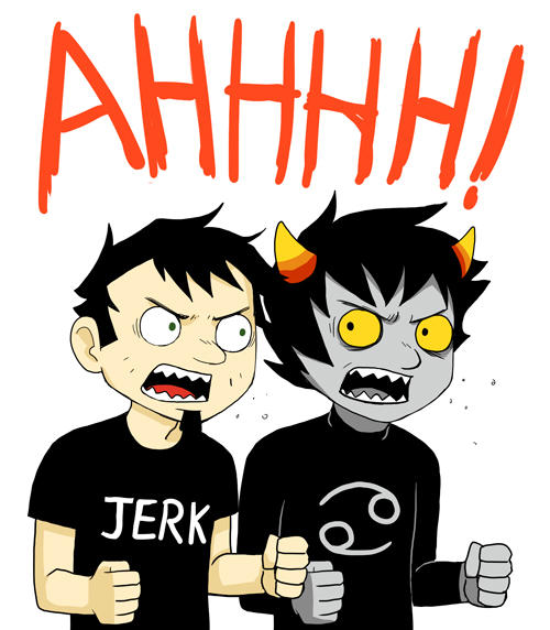 Non-Pony Picspam! - Page 18 Dan_vs_karkat_by_kichigai-d3ctrsd