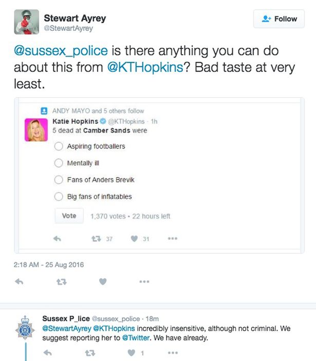 Katie Hopkins - one sick bitch A-twitter-user-complains-to-the-police-over-an-insensitive-tweet-by-Katie-Hopkins