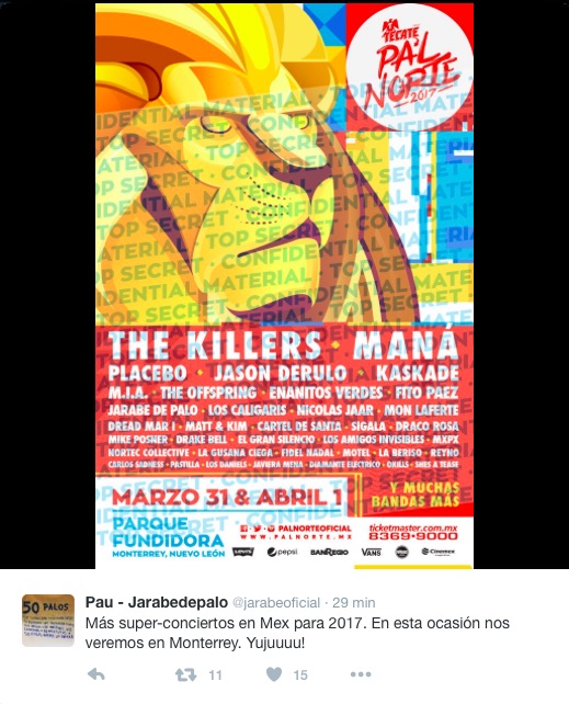 BBK Live 2017 / Phoenix - TDCC cocabezas de jornada / Fleet Foxes, Die Antwoord, Caribou.... - Página 18 Jarabe-de-palo-pal-norte