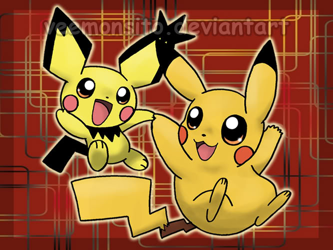 O mundo mágico de Pokémon Pikachu_and_notched_ear_Pichu_by_Ve