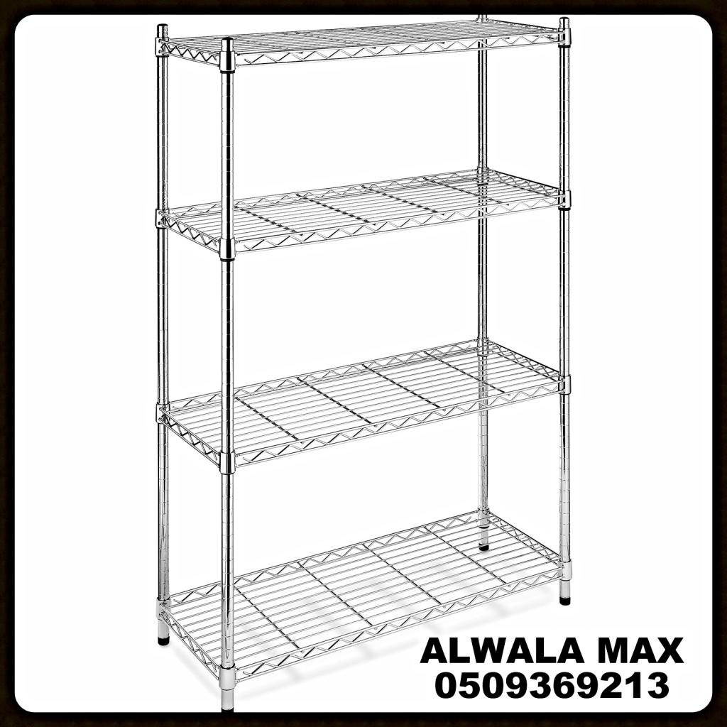 رفوف ستيل , رفوف ستيل ضد الصدأ , تجهيز سوبرماركت , رفوف اسلاك , رف سلك  Stainless-Steel-Wire-Shelf-Shelving-YG-325SMLN-