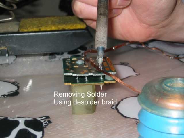 Repairing Mirror switch Desolder