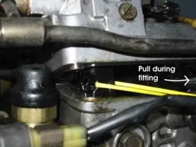 Diesel pump top leak fix String