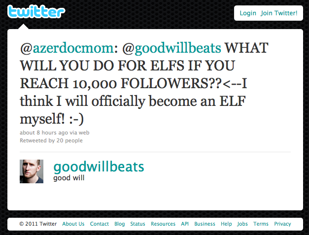 [NEWS] O Produtor GoodWill promete se tornar um ELF? 20110206_Goodwilltwitter