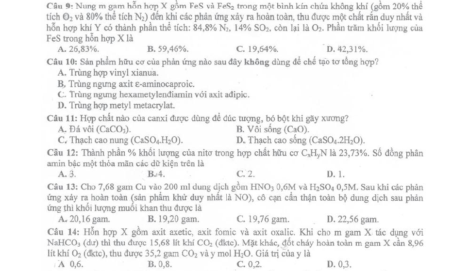 Đề Thi + Đáp Án Môn Hóa Học Đại Học Khối A Năm 2011 Sshot-3-9