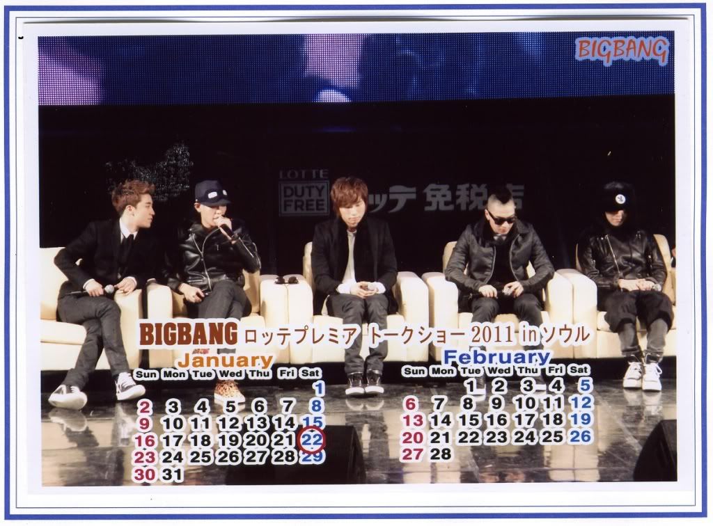 bigbang - [Pics]BIGBANG Lotte Premier Talk Show 2011 en Seoul(110122) BBLotte01