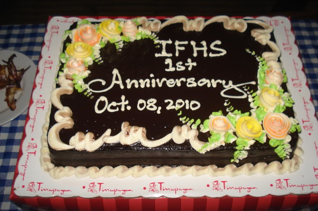 IFHS 1st yr. Anniversary at Mat Mat's (October 8, 2010) AnniversaryCake