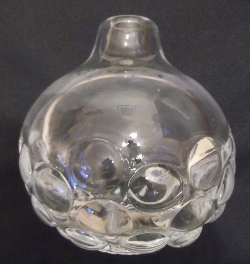 Heavy Clear Glass Bobble Vase - Scandi - Orrefors Palmqvist DSCF3860_zps587cea25