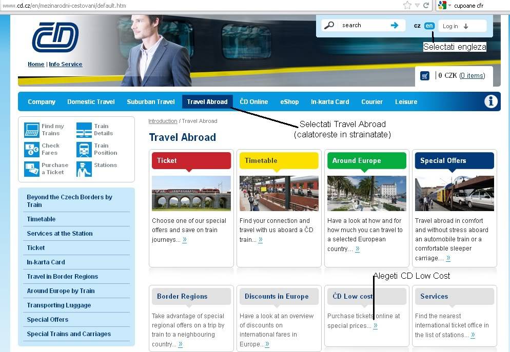 Tutorial - Cum cumperi bilet pe net de la Ceske Drahy 07c22037